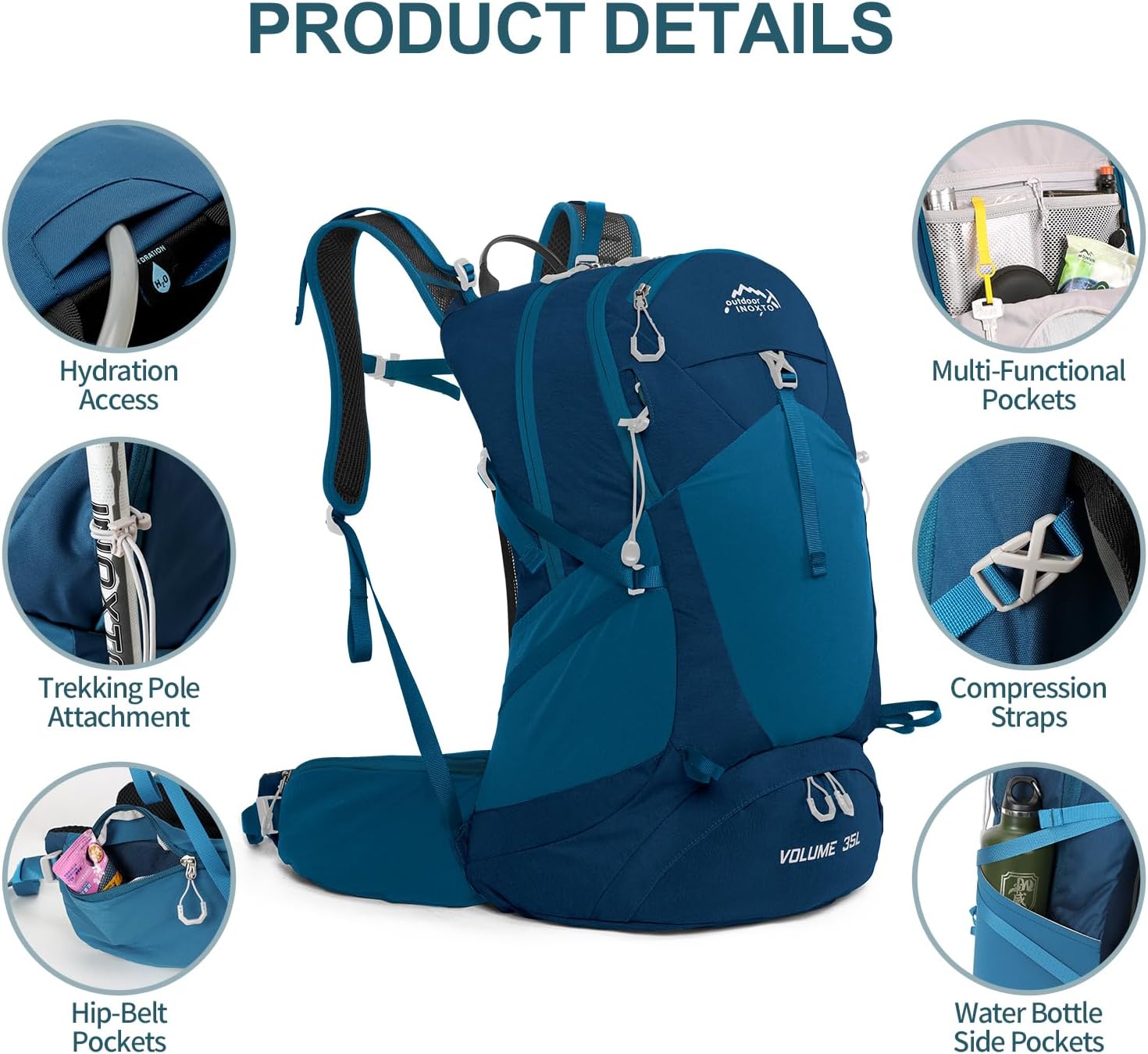 INOXTO 35L Mountaineering Backpack - OUTDOOR INOXTO