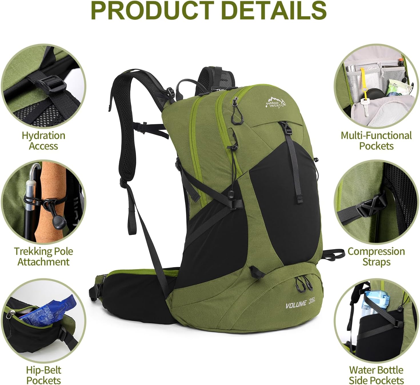 INOXTO 35L Mountaineering Backpack - OUTDOOR INOXTO