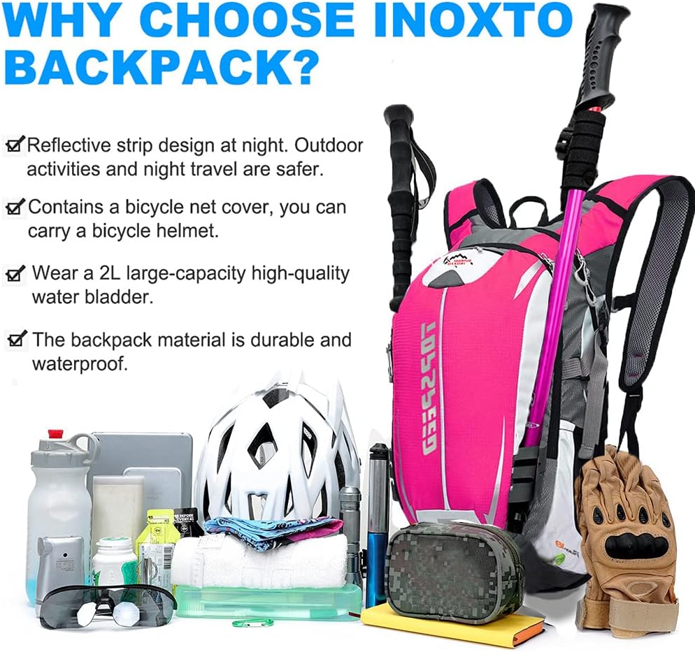 INOXTO Hydration  Backpack for Outdoor Trail Marathon Race Cycling Camping - OUTDOOR INOXTO