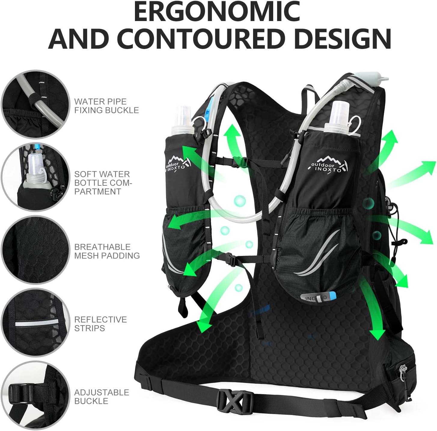 INOXTO 18 Hydration Backpack  For Women Men - OUTDOOR INOXTO