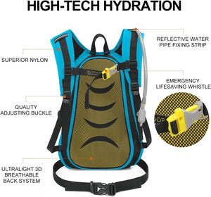 INOXTO 16 Hydration Pack Backpack, Lightweight Water Backpack for Outdoor Trail Marathon Race Cycling - OUTDOOR INOXTO