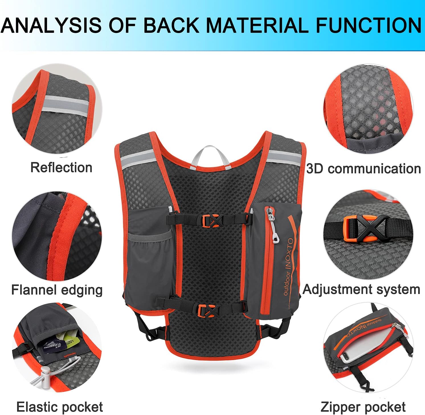 INOXTO Running Hydration Vest Backpack - OUTDOOR INOXTO