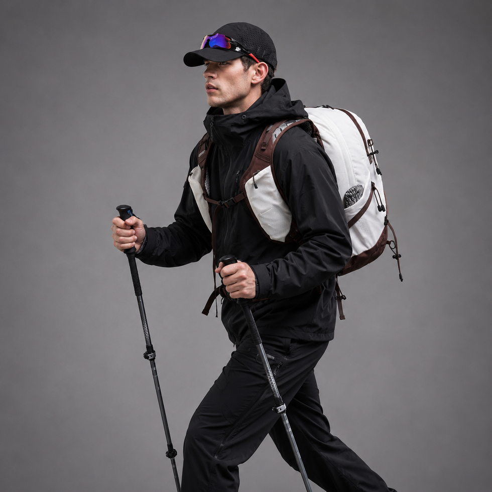 Ventus 26 worn while walking with trekking poles