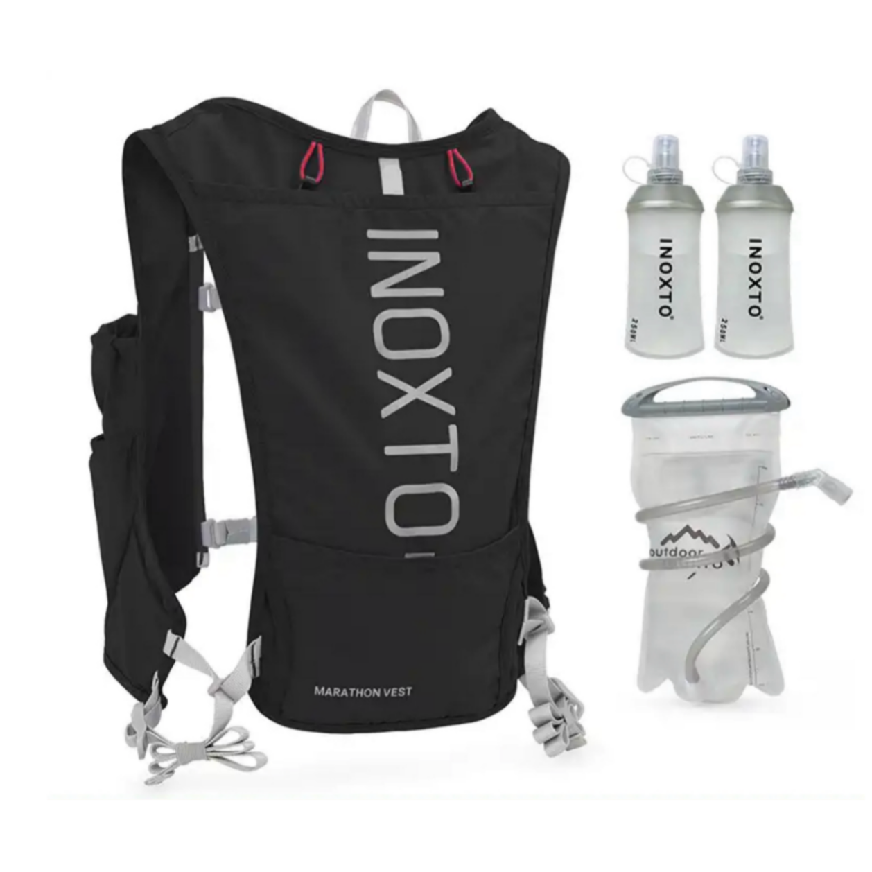 Gilet Da Corsa Leggero 5L Con Porta Telefono - Uomo Donna, Per Trail E Maratona, Grigio