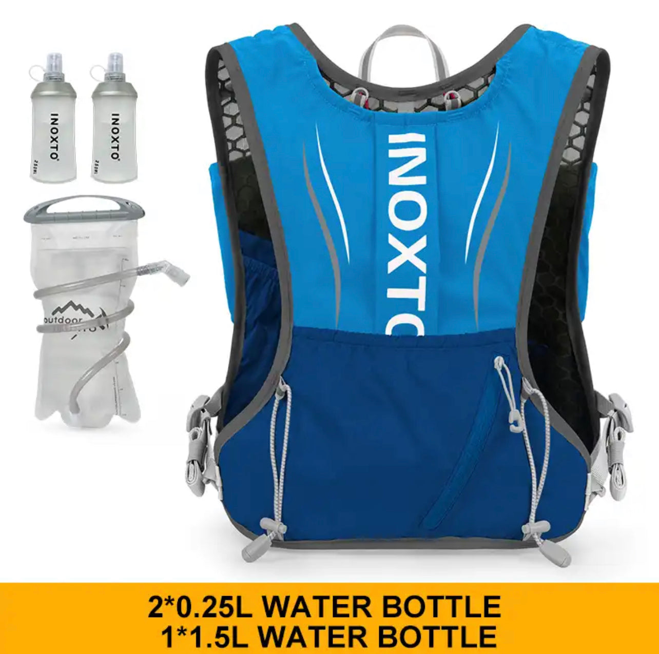 Geila Drinkrugzak, Drinkvest voor Outdoorsport Trail Marathoners Hardlopen Race Lichte Rugzak voor Heren & Dames met 2 Waterflessen Geila Drinkrugzak, Drinkvest voor Outdoorsport Trail Marathoners Hardlopen Race Lichte Rugzak voor Heren & Dames met 2 Waterflessen