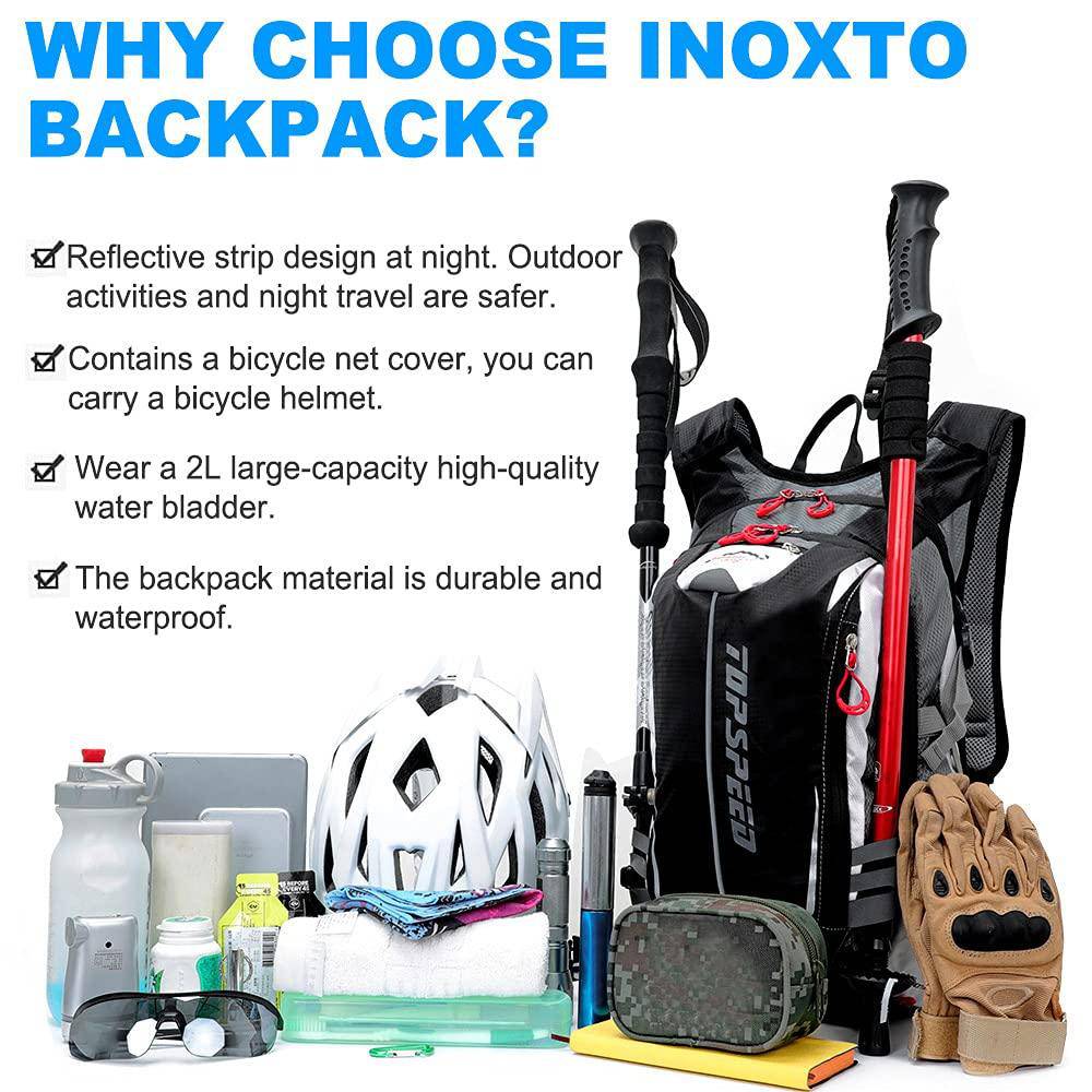 INOXTO Hydration  Backpack for Outdoor Trail Marathon Race Cycling Camping Hiking - OUTDOOR INOXTO