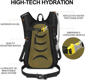 INOXTO Hydration Pack Backpack, Lightweight Water Backpack for Outdoor Trail Marathon Race Cycling - OUTDOOR INOXTO