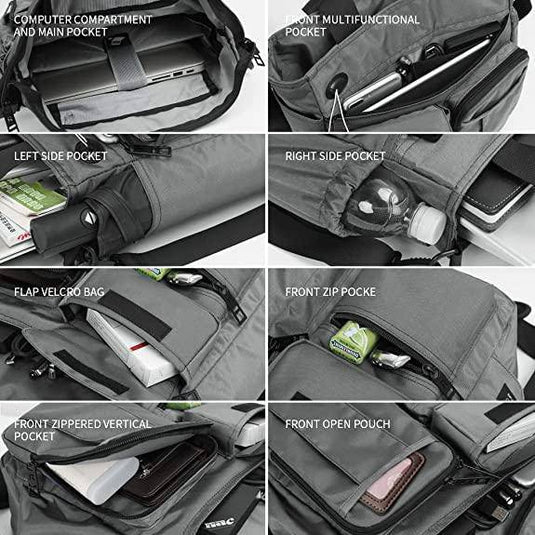 15.6 Large Men's Laptop Messenger Bag Multifunction Tactical Briefcase Outdoor