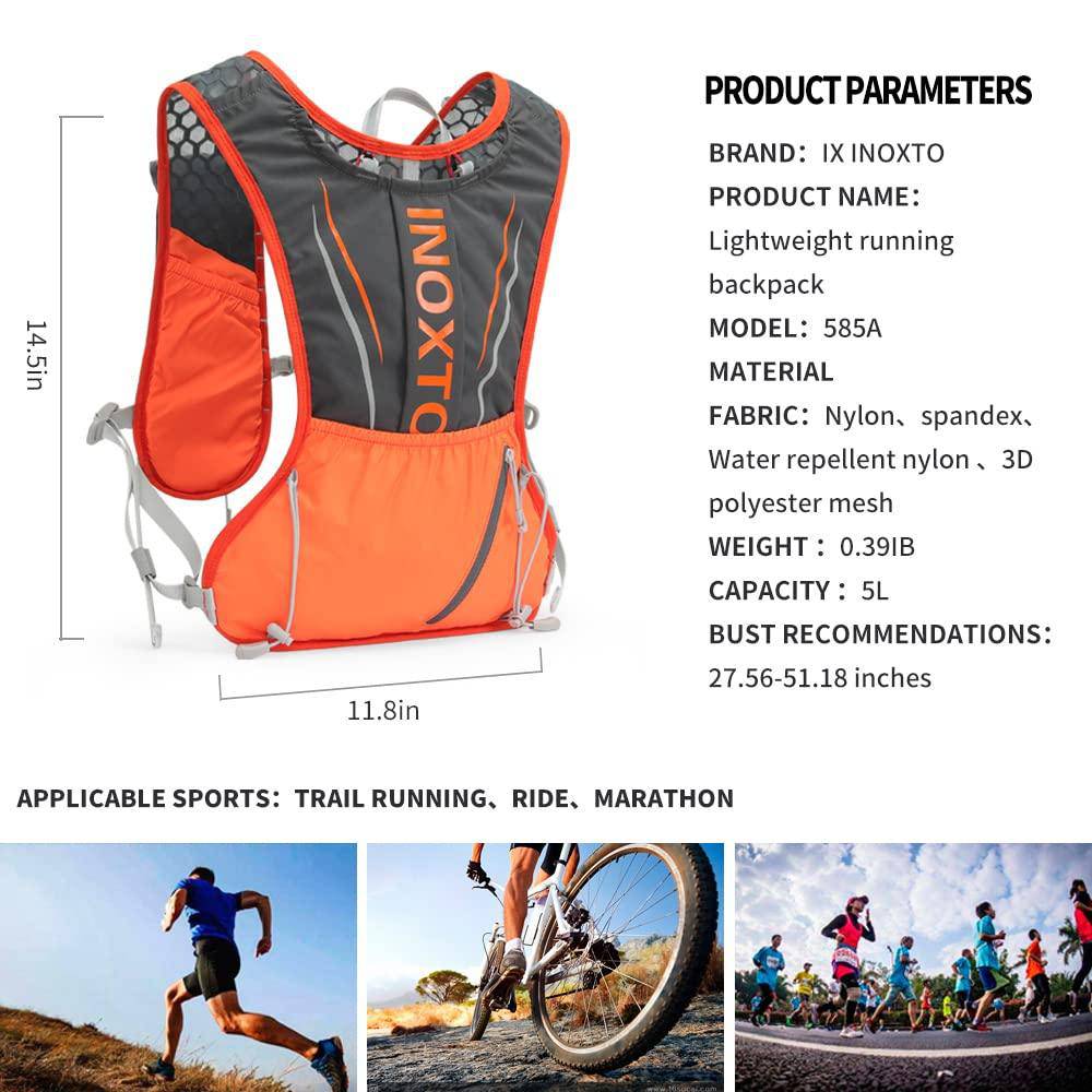 INOXTO Running Hydration Vest for Men Women - OUTDOOR INOXTO