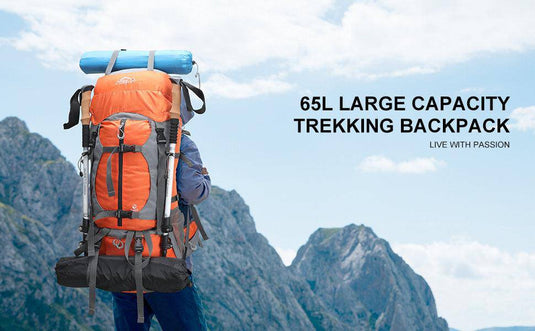 IX INOXTO 65/85L Lightweight Internal Frame Hiking Backpack for Men Women