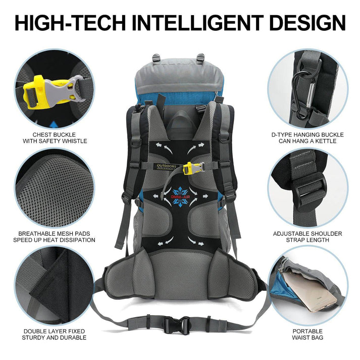 Adjustable carrying harness, breathable back padding, chest buckle and waist pocket