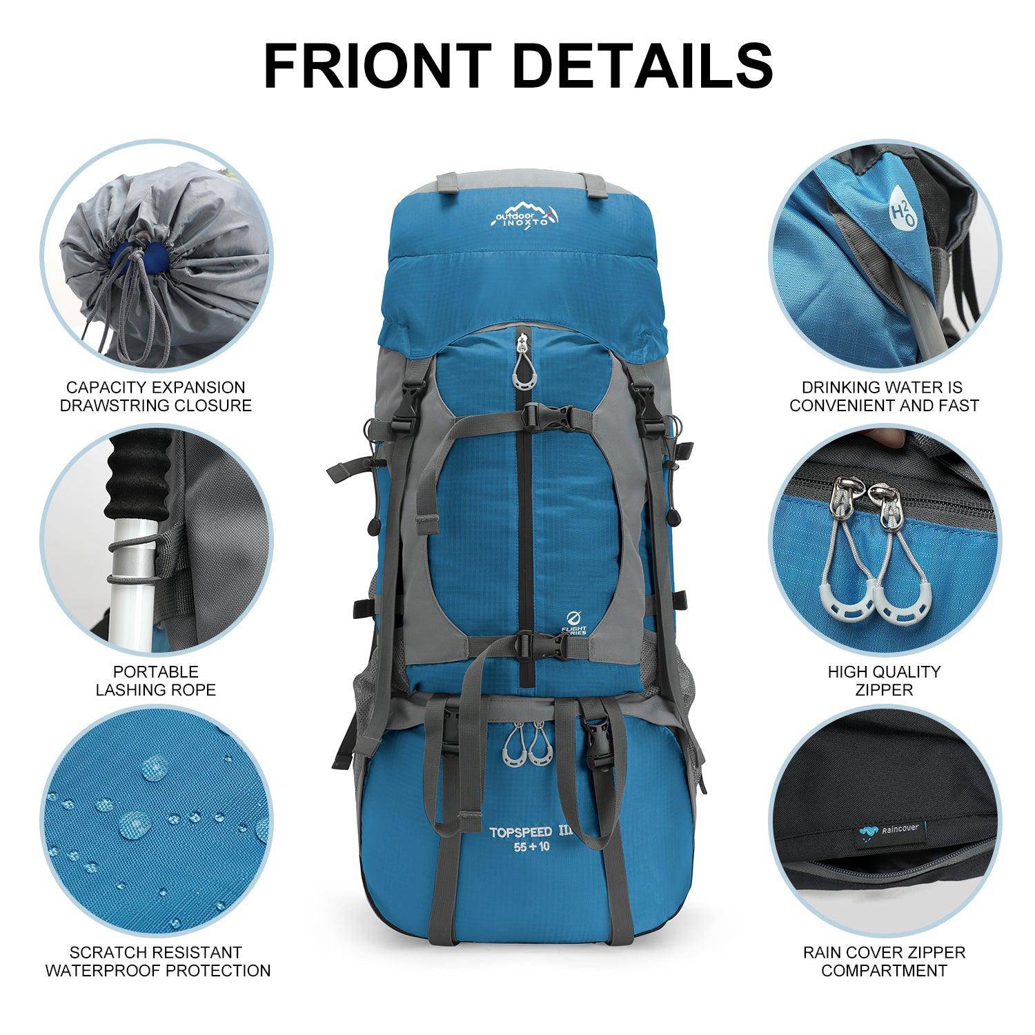 Internal Frame Backpack For Men Women IX INOXTO 65L/85L Internal Frame Hiking Backpack - Lightweight, Water-Resistant, For Men & Women A Good Brand Internal Frame Backpack For Men Women IX INOXTO 65L/85L Internal Frame Hiking Backpack - Lightweight, Water-Resistant, For Men & Women A Good Brand