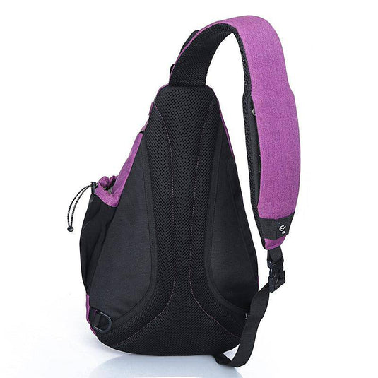 WATERFLY Crossbody Sling Backpack Sling Bag Travel Hiking Chest Bag Daypack  Navy